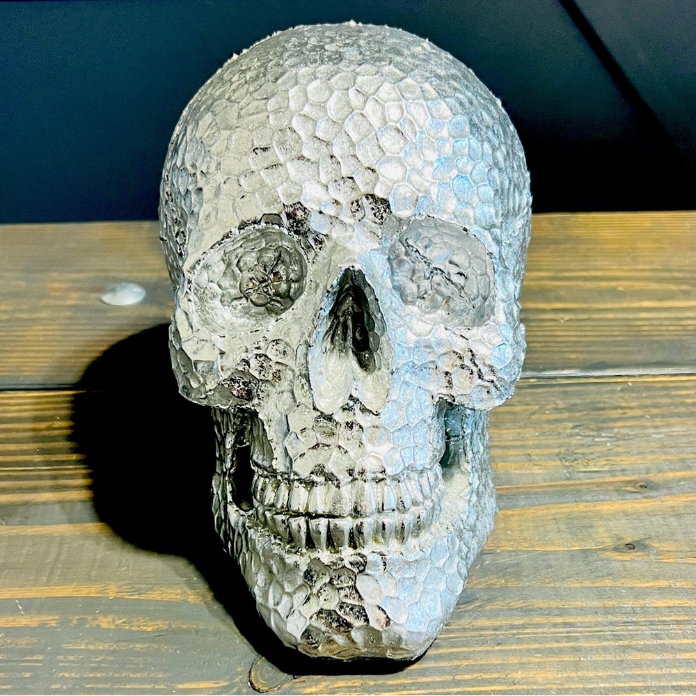 Metallic Silver Skull